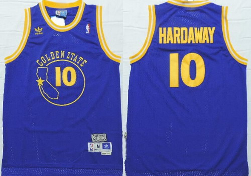 Golden State Warriors #10 Tim Hardaway Blue Swingman Throwback Jersey - Zenithce