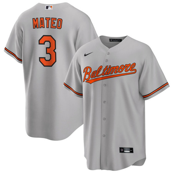 Baltimore Orioles #3 Jorge Mateo Gray Cool Base Stitched Jersey - Zenithce