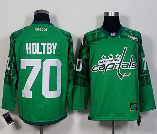 Capitals #70 Braden Holtby Green St. Patrick's Day New Stitched Jersey - Zenithce