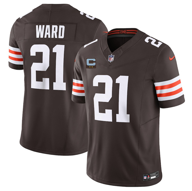 Cleveland Browns #21 Denzel Ward Brown 2025 F.U.S.E. With 2-Star C Patch Vapor Limited Stitched Jersey - Zenithce