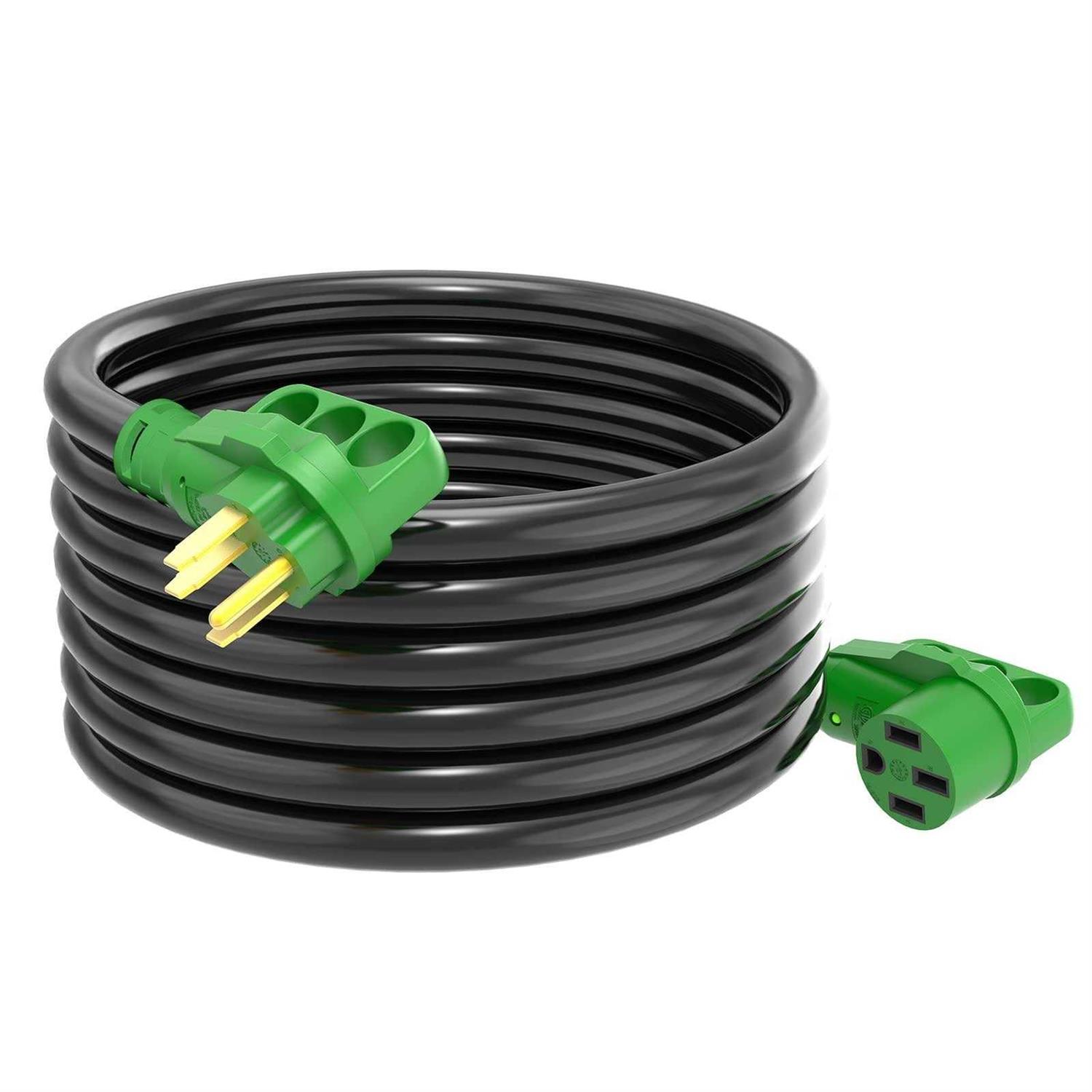 Rvguard 50 Amp Rv Power Cord Extension Cord, Heavy Duty Stw Cord With Led Power Indicator And Cord Organizer - Zenithce