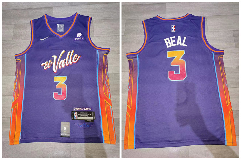 Suns 3 Bradley Beal Purple 2023-24 City Edition Swingman Jersey - Zenithce