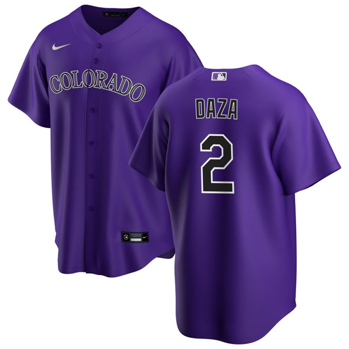 Colorado Rockies #2 Yonathan Daza Purple Stitched Jersey - Zenithce