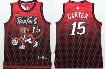 Toronto Raptors #15 Vince Carter Red/Black Resonate Fashion Jersey - Zenithce