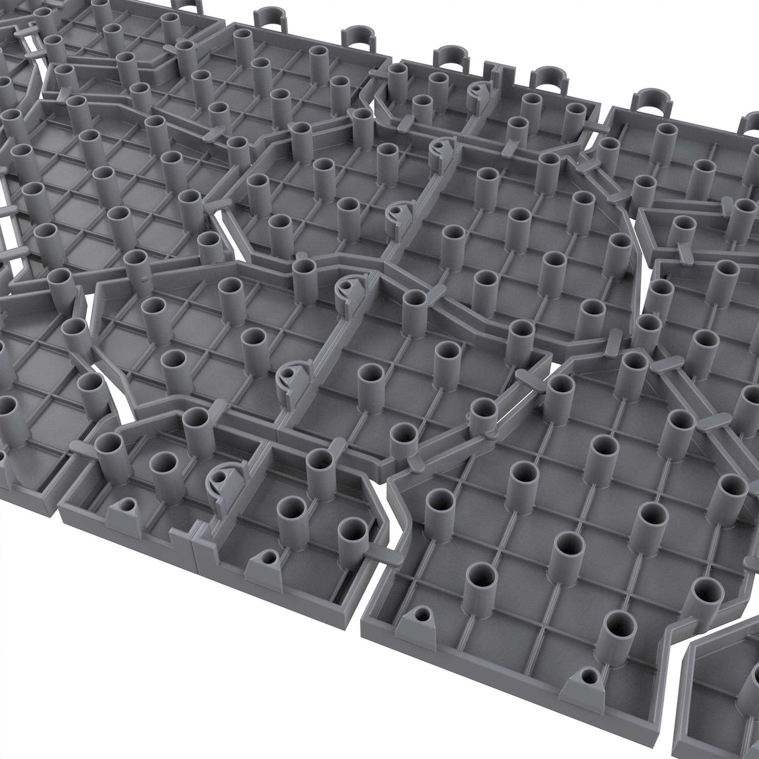 Pure Garden Patio & Deck Tiles-Interlocking Diamond Pattern Outdoor Flooring Pavers - Zenithce