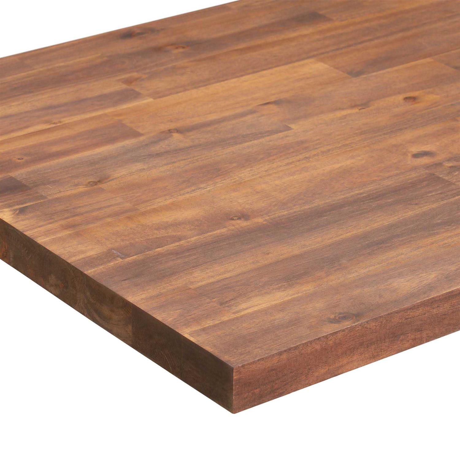 Sparrow Peak Acacia Espresso Stained 60-in x 30-in x 1.5-in Espresso Stained Straight Butcher Block Acacia Countertop 1530FJACAESP-60 - Zenithce
