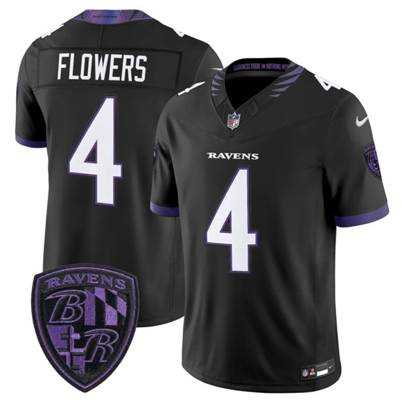 Baltimore Ravens #4 Zay Flowers Black 2026 F.U.S.E. Alternate Vapor Limited Stitched Jersey - Zenithce
