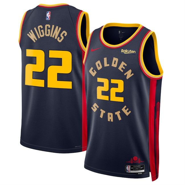 Golden State Warriors #22 Andrew Wiggins Navy 2024-25 City Edition Stitched Jersey - Zenithce