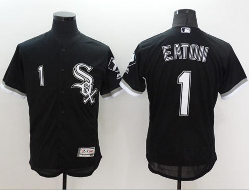 White Sox #1 Adam Eaton Black Flexbase Authentic Collection Stitched Jersey - Zenithce