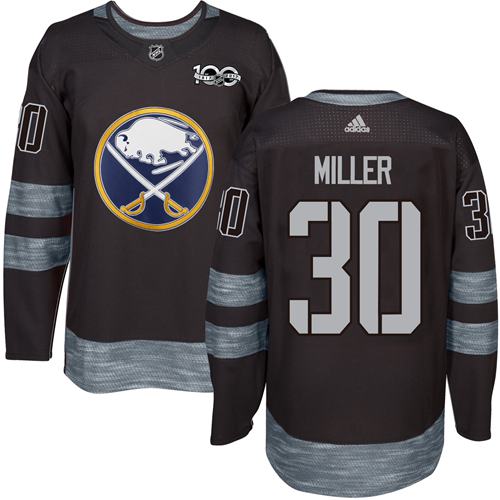 Sabres #30 Ryan Miller Black 1917-2017 100th Anniversary Stitched Jersey - Zenithce