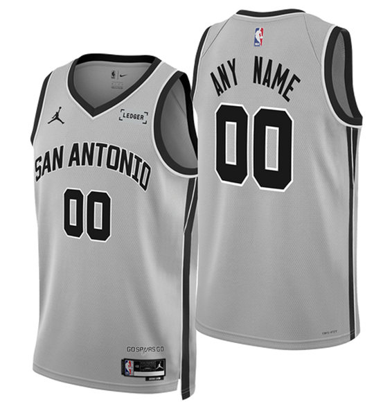 San Antonio Spurs Custom Silver 2025-26 Statement Edition Stitched Jersey - Zenithce