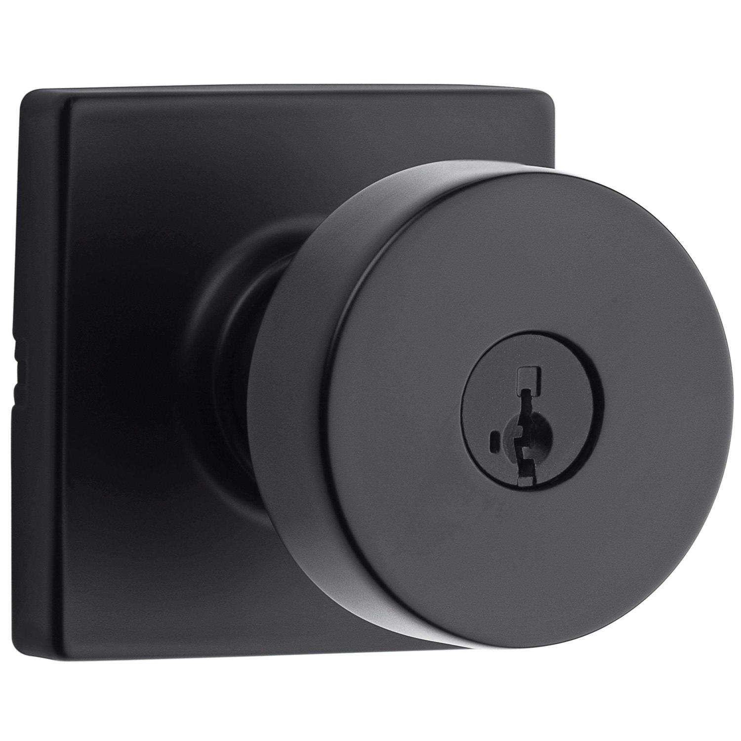 Kwikset 740PSKSQT Pismo Keyed Entry Door Knob with Square Rose 740PSKSQT-15S - Zenithce