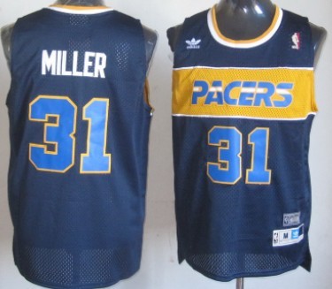 Indiana Pacers #31 Reggie Miller Hardwood Classic Navy Blue Swingman Throwback Jersey - Zenithce