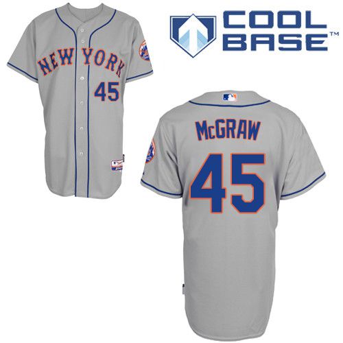 Mets #45 Tug McGraw Grey Road Cool Base Stitched Jersey - Zenithce