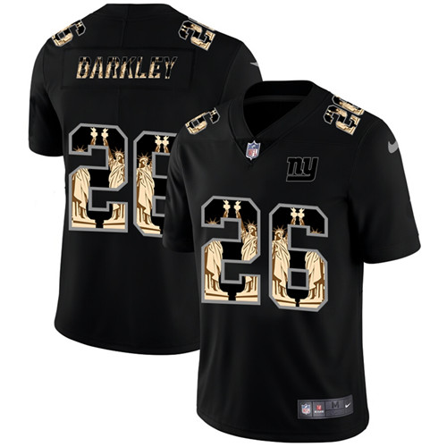 New York Giants #26 Saquon Barkley 2019 Black Statue Of Liberty Limited Stitched Jersey - Zenithce