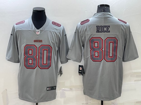 San Francisco 49ers #80 Jerry Rice Gray Atmosphere Fashion Stitched Jersey - Zenithce