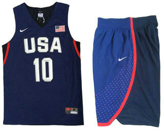 2016 Olympics Team USA #10 Kyrie Irving Navy Blue Revolution 30 Swingman Jersey With Shorts - Zenithce