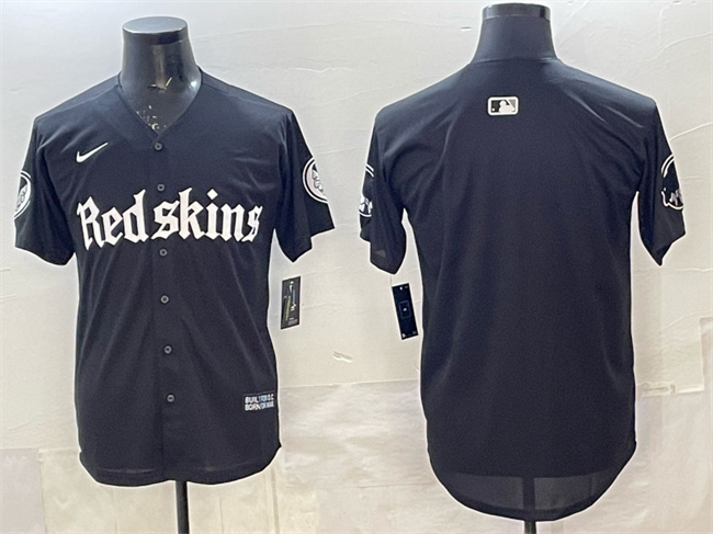 Washington Commanders Blank Black 'Gothic Capitol Shadows Edition' Limited Stitched Jersey - Zenithce