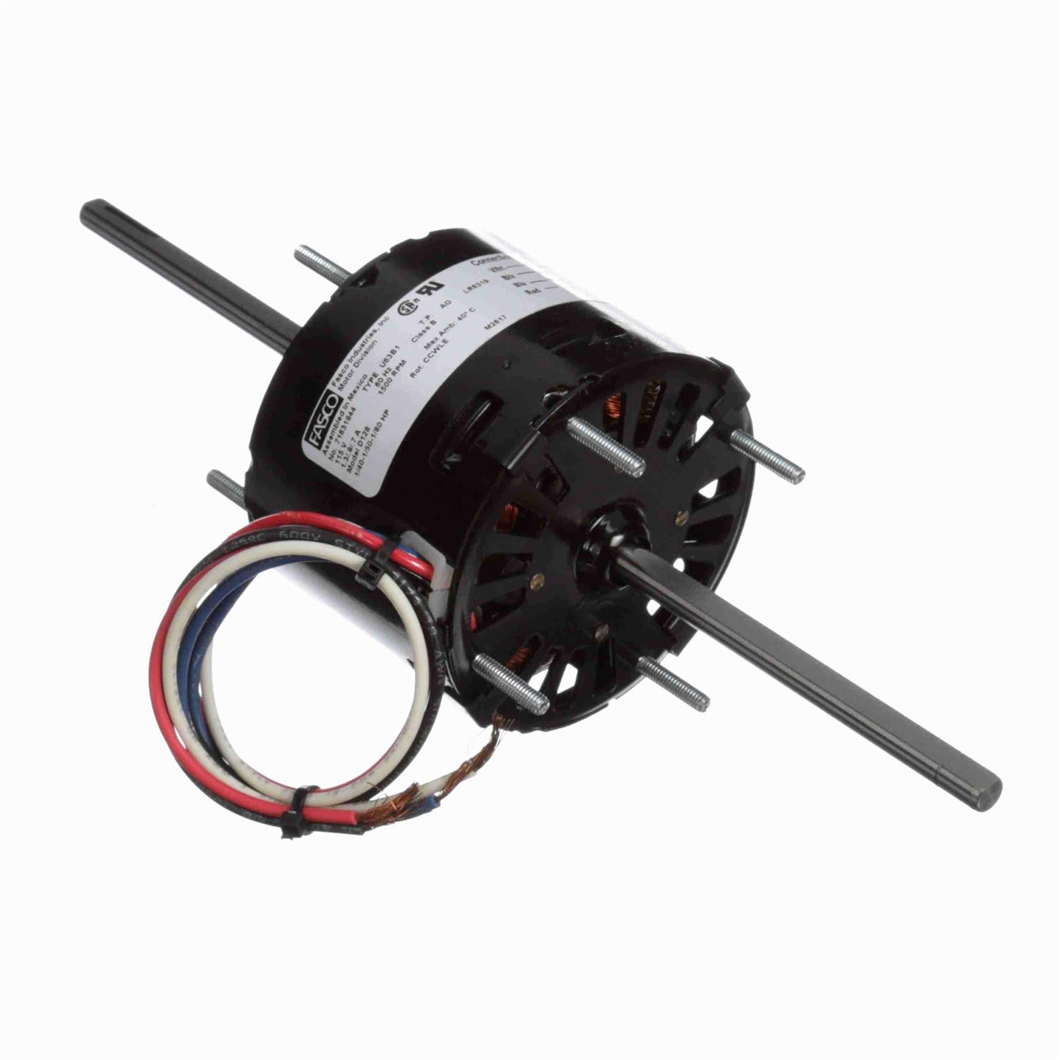 Fasco D124 HVAC Motor 1/50 HP - Zenithce