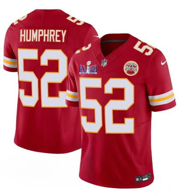 Kansas City Chiefs #52 Creed Humphrey Red 2024 F.U.S.E. Super Bowl LVIII Patch Vapor Untouchable Limited Stitched Jersey - Zenithce