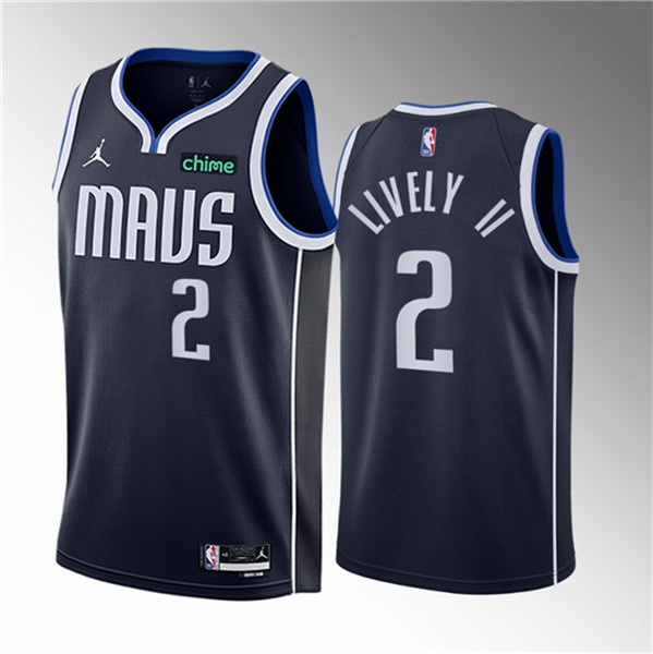 Dallas Mavericks #2 Dereck Lively II Navy 2023 Draft Statement Edition Stitched Jersey - Zenithce