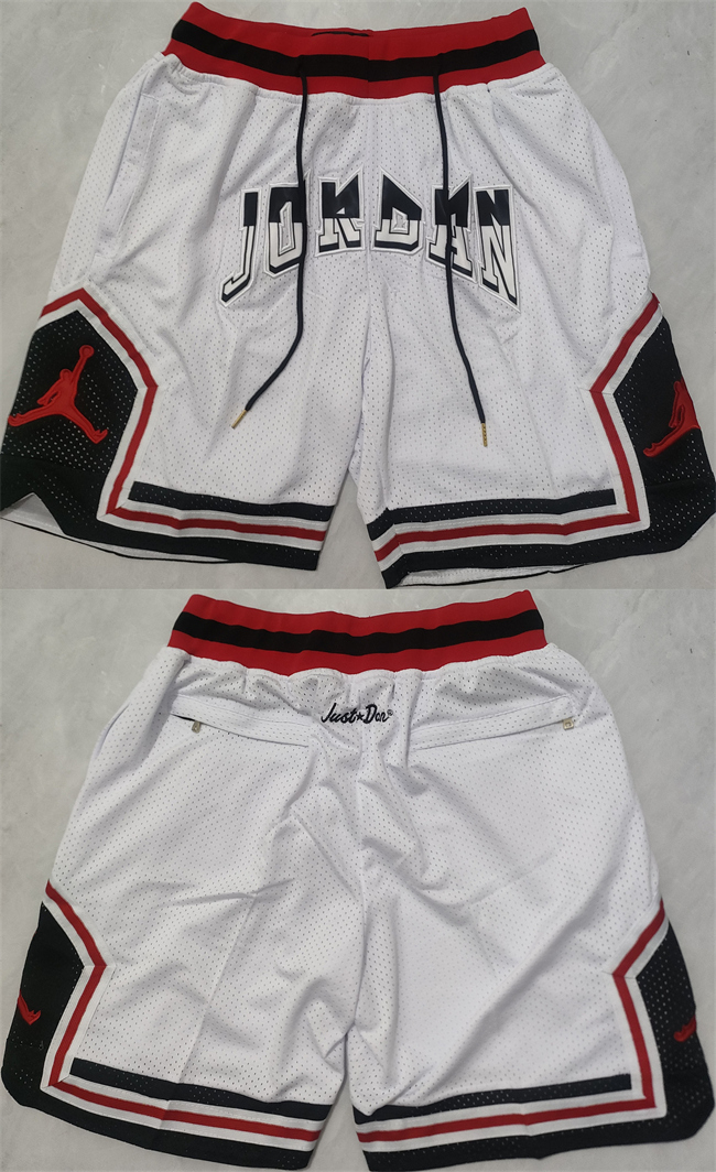 Michael Jordan White Red Black Shorts - Zenithce