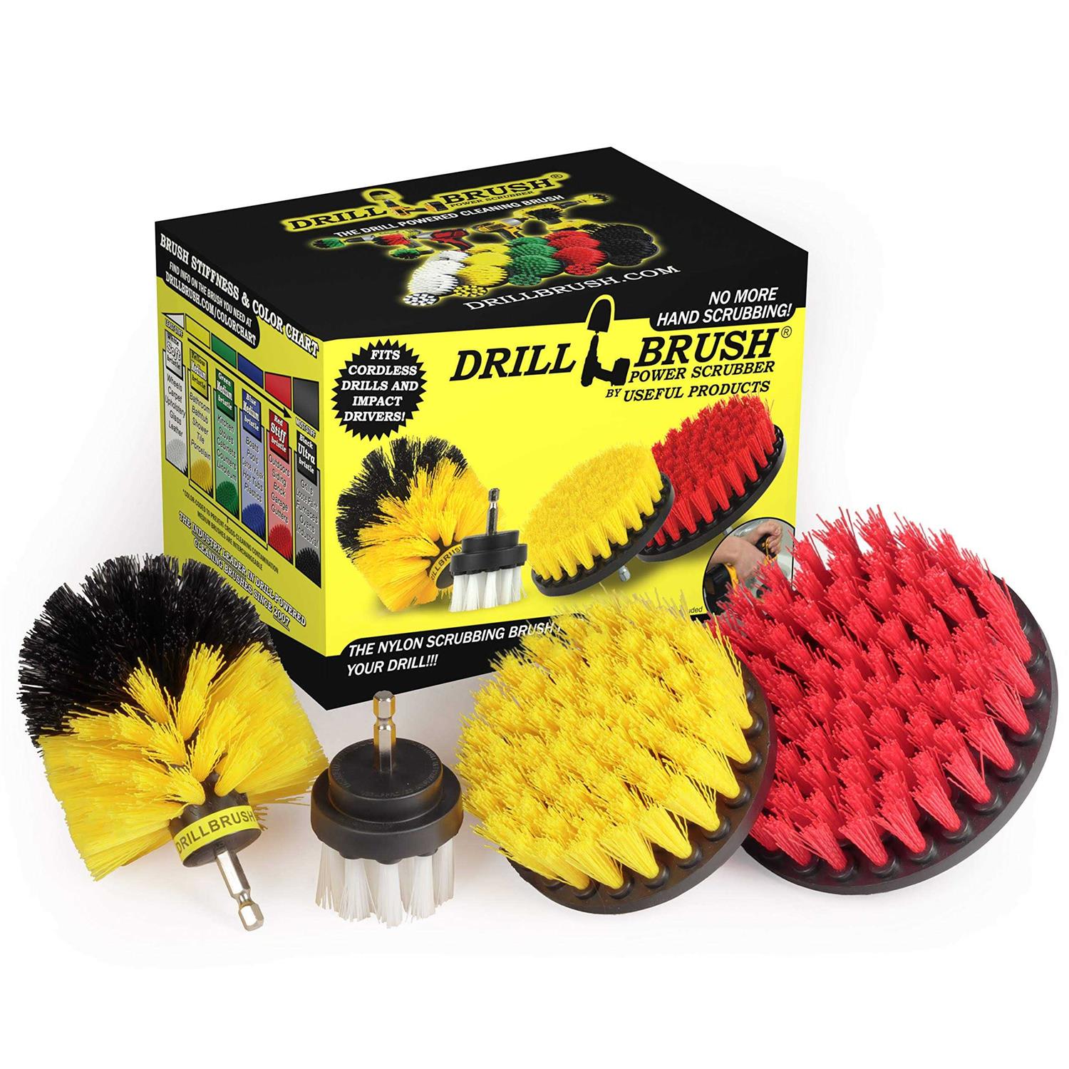 Drillbrush Tile & Grout Cleaning Drill Brush Set Shower Floor Scrub Brush for Drill - Zenithce