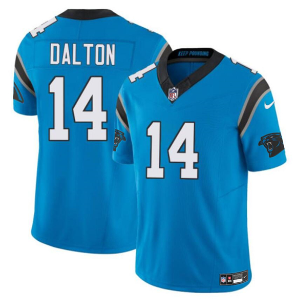 Carolina Panthers #14 Andy Dalton Blue 2024 F.U.S.E. Vapor Limited Stitched Jersey - Zenithce