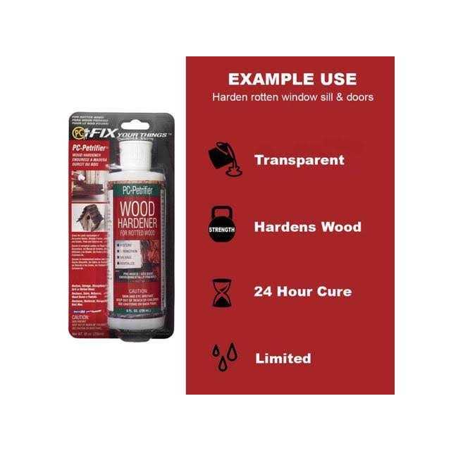 PC-Products PC-Woody Wood Repair Epoxy Paste and PC-Petrifier Wood Hardener - Zenithce
