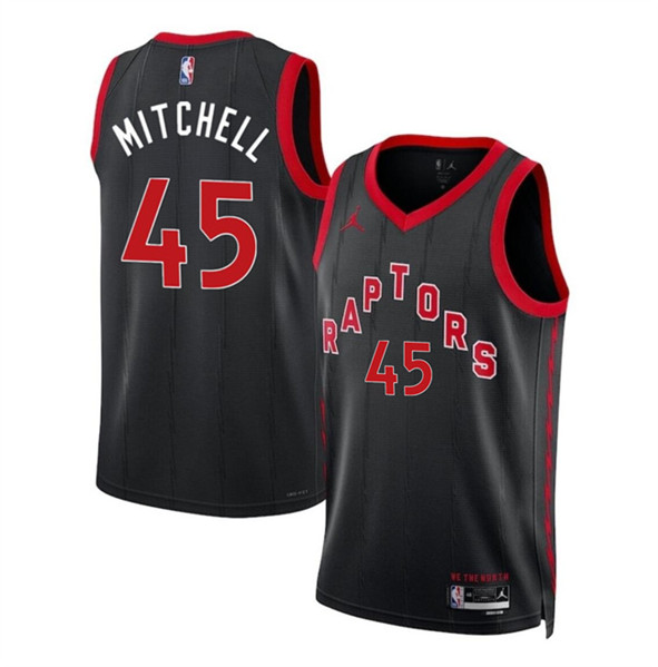 Toronto Raptors #45 Davion Mitchell Black Statement Edition Stitched Jersey - Zenithce