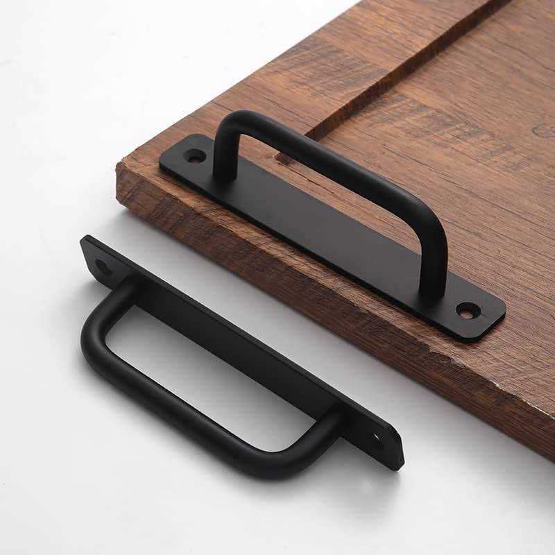 Westablize 5 Inch 128 mm Matte black Cabinet Handles Aluminum Cabinet Pulls Drawer Pulls Sliding Door Pulls - Zenithce