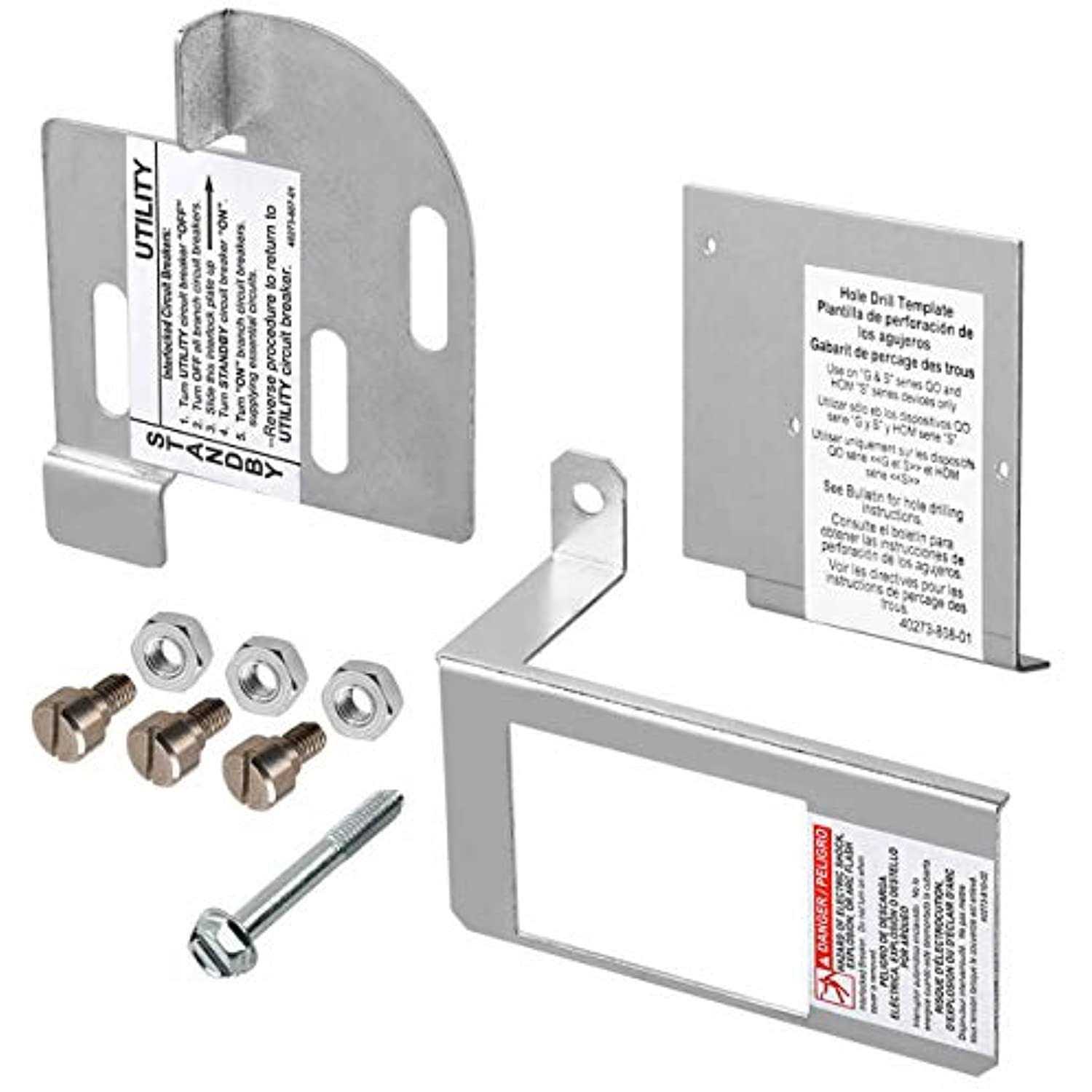 Generator Interlock Kit Compatible with Square D QO or Homeline 150 or 200 amp Panels.1 3/8 inches Spacing Between Main and Generator - Zenithce