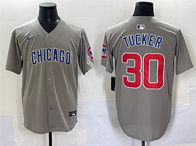 Chicago Cubs #30 Kyle Tucker Gray Limited Stitched Jersey - Zenithce
