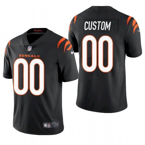 Cincinnati Bengals Personalized Front Name Back Name Only Black Vapor Untouchable Limited Stitched Jersey - Zenithce