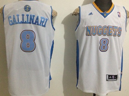 Denver Nuggets #8 Danilo Gallinari Revolution 30 Swingman White Jersey - Zenithce