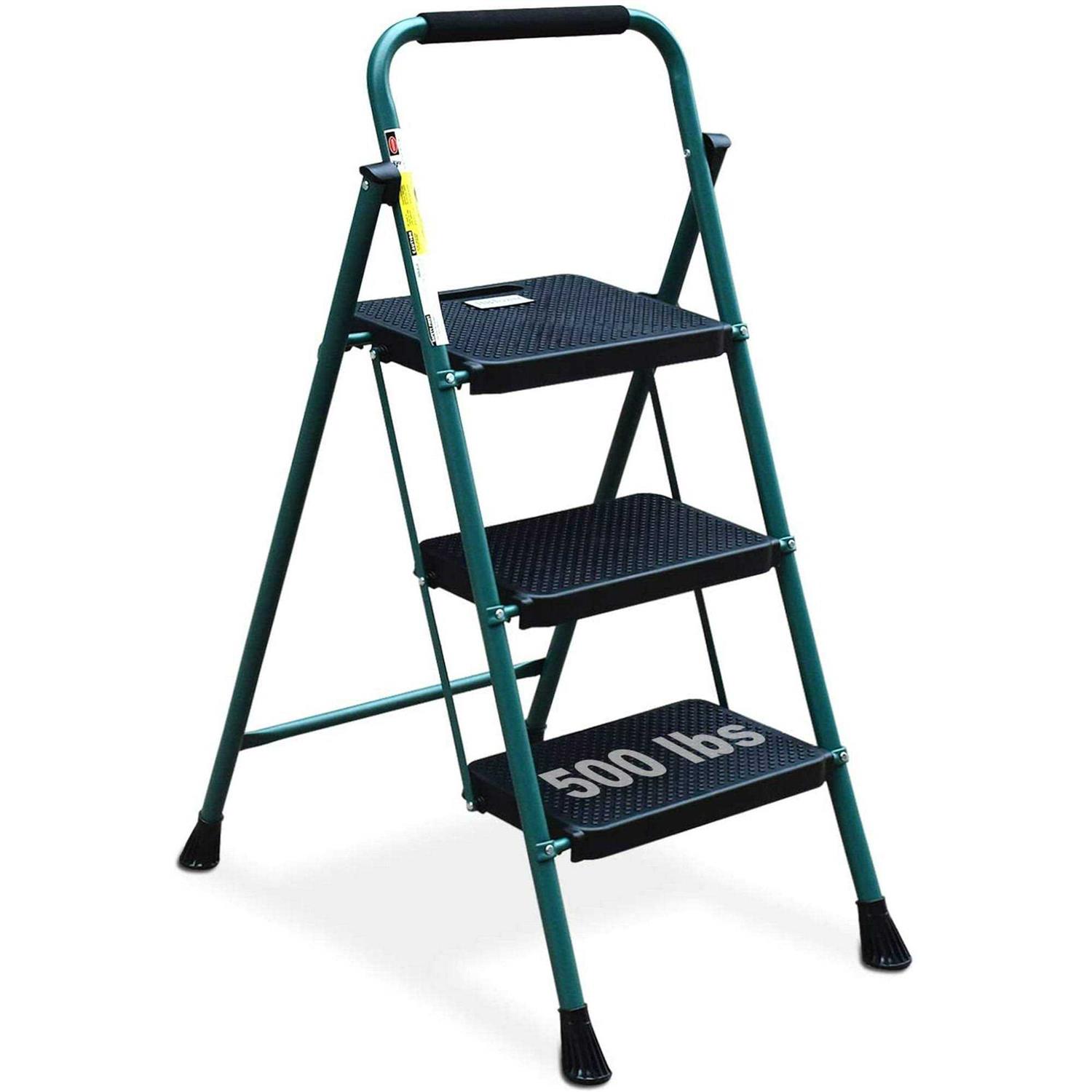 HBTower Step Ladder Folding Step Stool with Wide Anti-Slip Pedal - Zenithce