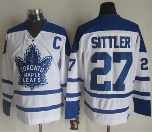 Maple Leafs #27 Darryl Sittler White CCM Throwback Winter Classic Stitched Jersey - Zenithce