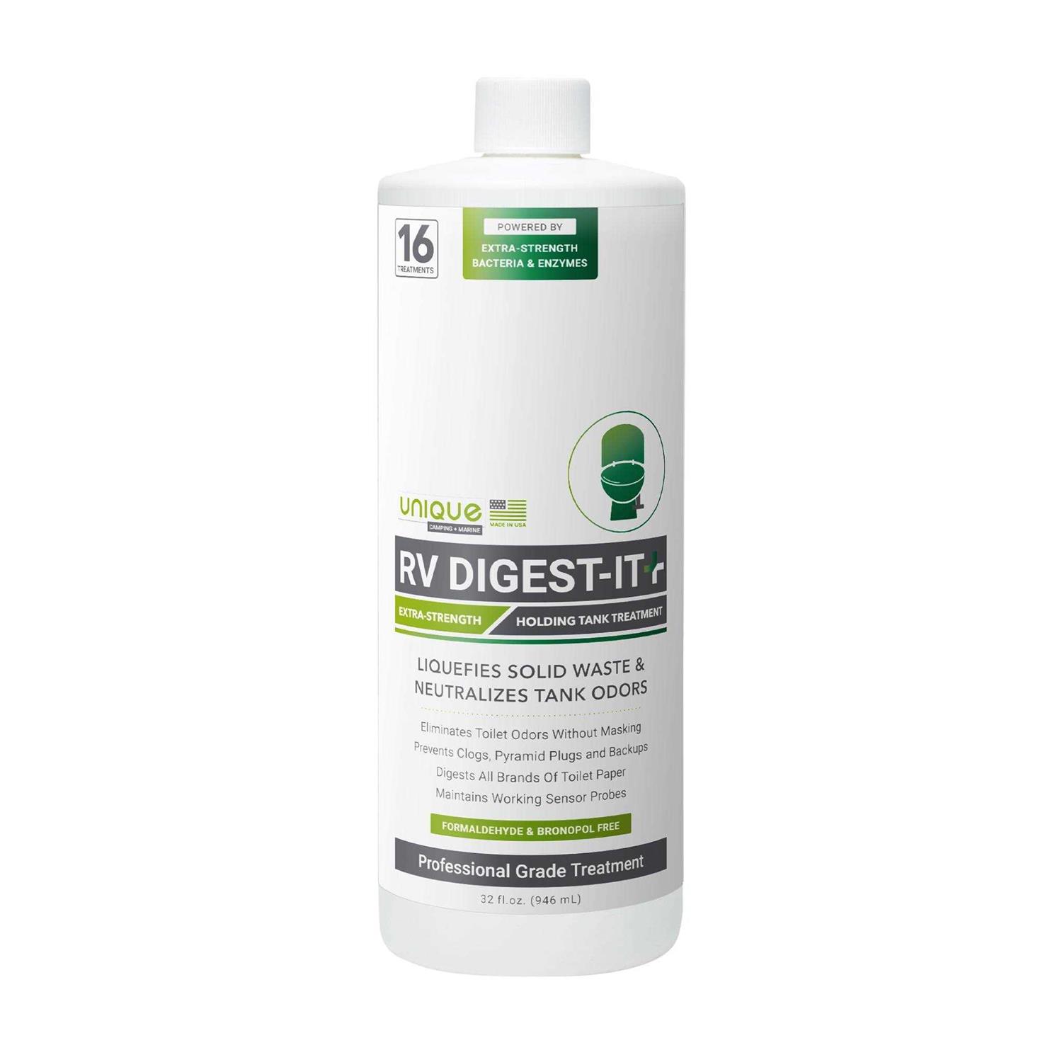Unique RV Digest-It Plus Extra-Strength Black Tank Treatment Liquid - Zenithce