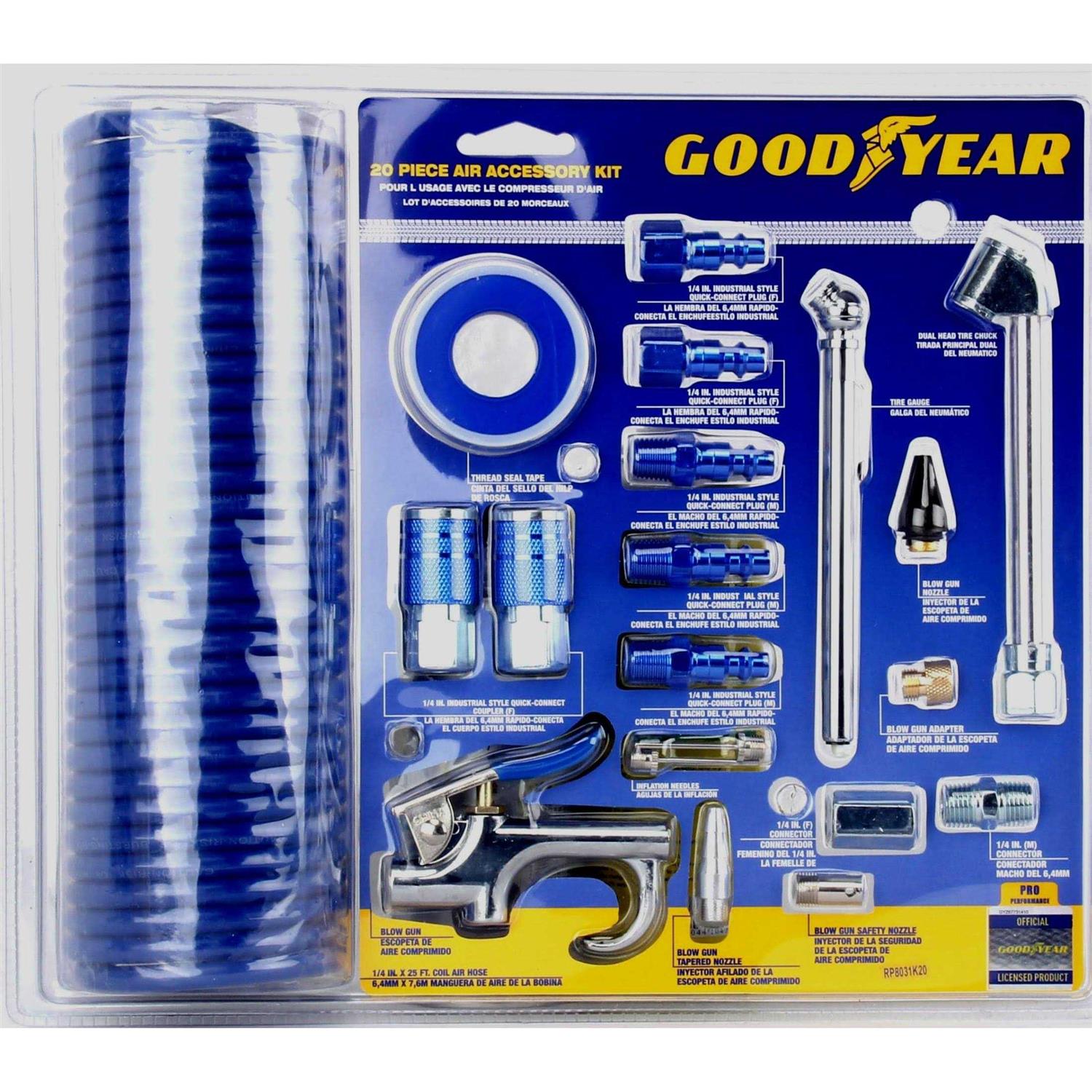 Goodyear 6′ x 3/8 Lead-In Rubber Air Hose 10322 - Zenithce
