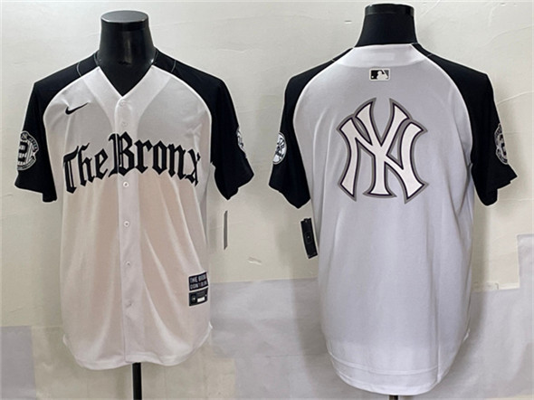 New York Yankees Team Big Logo White Black 'Gothic Legacy Edition' Vapor Premier Limited Stitched Jerseys - Zenithce