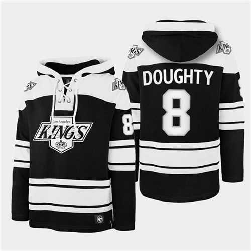 Los Angeles Kings #8 Drew Doughty Black Ageless Must-Have Lace-Up Pullover Hoodie - Zenithce