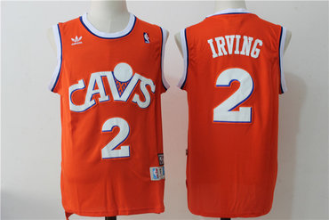 Cleveland Cavaliers #2 Kyrie Irving Orange Hardwood Classics Soul Swingman Throwback Jersey - Zenithce