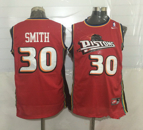 Detroit Pistons #30 Joe Smith Red Hardwood Classics Soul Swingman Throwback Jersey - Zenithce