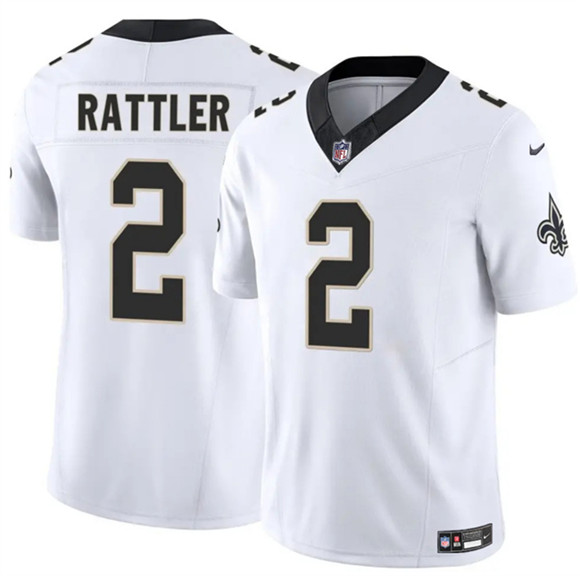 New Orleans Saints #2 Spencer Rattler White 2025 F.U.S.E Vapor Limited Football Stitched Jersey - Zenithce