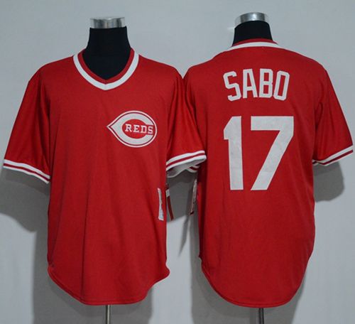 Mitchell And Ness 1990 Reds #17 Chris Sabo Red Throwback Stitched Jersey - Zenithce