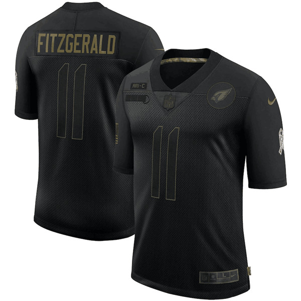 Arizona Cardinals #11 Larry Fitzgerald 2020 Black Salute To Service Limited Stitched Jersey - Zenithce