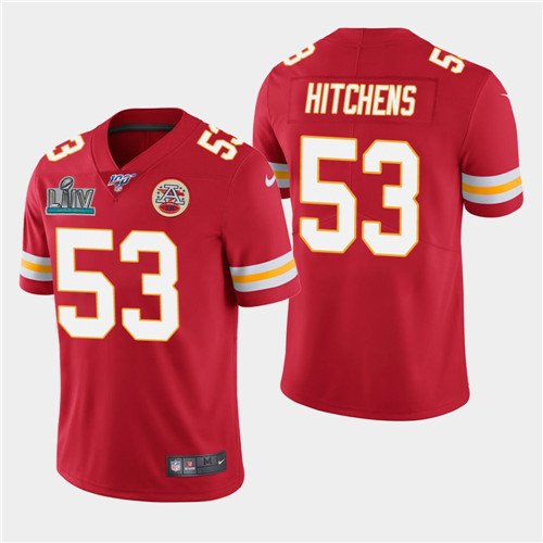 Chiefs #53 Anthony Hitchens Red Super Bowl LIV Vapor Untouchable Limited Stitched Jersey - Zenithce