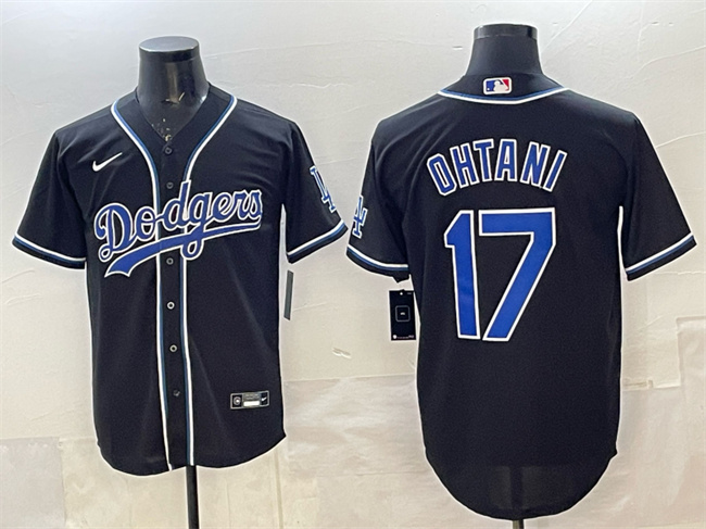 Los Angeles Dodgers #17 Shohei Ohtani Black Fashion Cool Base Stitched Jersey - Zenithce