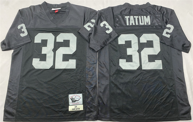 Las Vegas Raiders #32 Jack Tatum Black Throwback Football Stitched Jersey - Zenithce