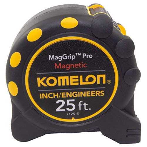 Komelon SS125 25-ft Stainless Steel Gripper Tape Measure - Zenithce